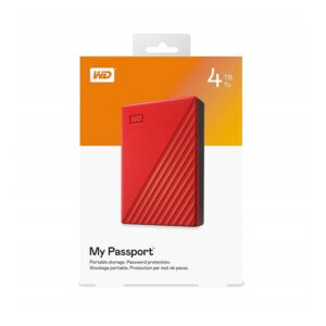 Ổ Cứng Di Động 4TB 2.5 inch WD My Passport USB 3.2 - WDBPKJ0040BRD-WESN màu đỏ