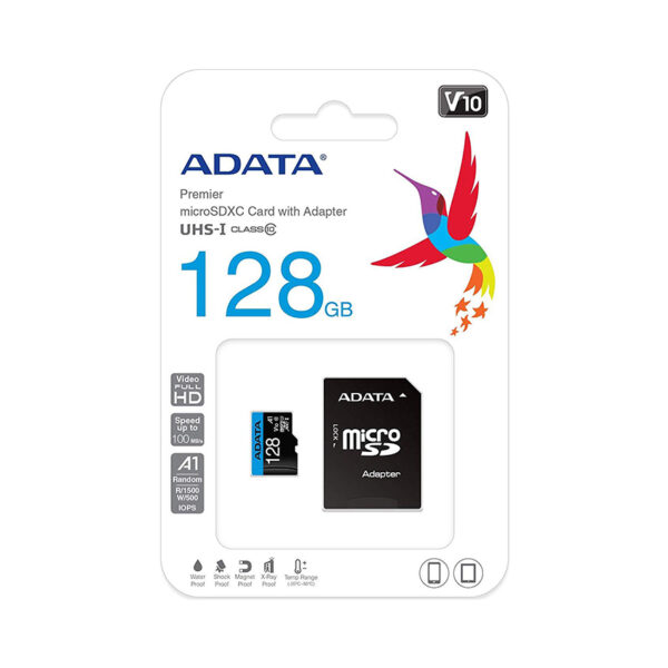 Thẻ nhớ 128GB ADATA UHS-I MICRO SD CLASS10 (AUSDX128GUICL10A1-RA1)