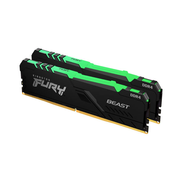 Ram Desktop Kingston Fury Beast RGB (KF432C16BB1AK2/32) 32GB (2x16GB) DDR4 3200Mhz