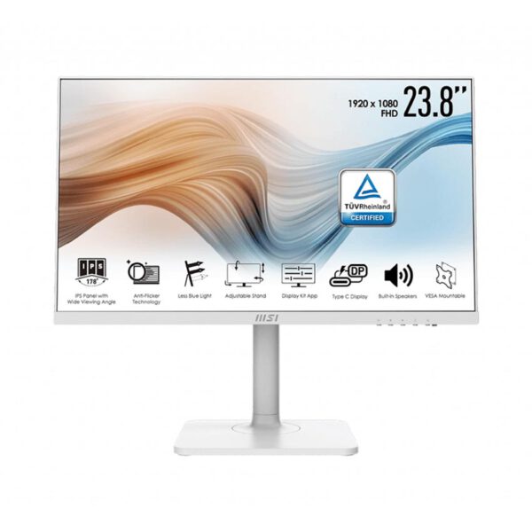 Màn hình MSI MD241PW (23.8 inch/FHD/IPS/75Hz/5ms/250nits/HDMI+USBC/Loa/Trắng)