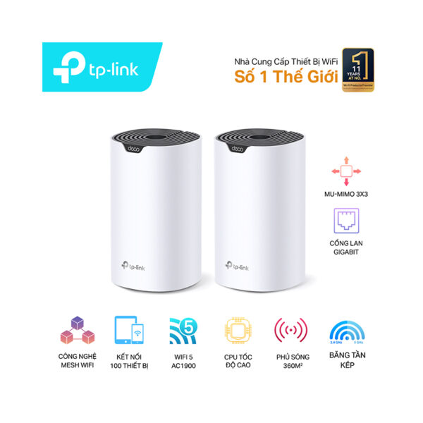 Bộ phát wifi Mesh Tp-Link Deco S7 2 Pack Wireless AC1900