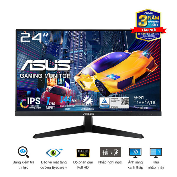 Màn hình Gaming ASUS VY249HGE (23.8  inch/FHD/IPS/144Hz/1ms)