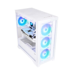 Vỏ Case SAMA 4502 White (ATX/Mid Tower/Màu Trắng/Kèm sẵn 3 Fan ARGB)