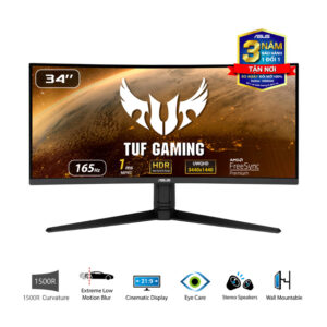 Màn hình Gaming ASUS TUF VG34VQL3A (34 inch/WQHD/VA/180Hz/1ms/Loa/Cong)