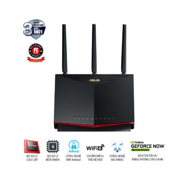 Bộ phát wifi Gaming Asus RT-AX86U PRO (Chuẩn wifi 6, AX5700Mbps)