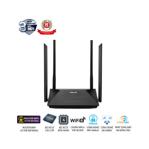 Bộ phát wifi ASUS RT-AX53U, Chuẩn AX1800