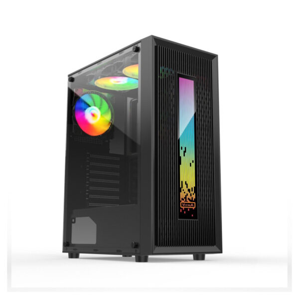 Vỏ Case VITRA CERES V308 ARGB 1FRGB Black  (Mid Tower/Màu Đen/Led ARGB/ Kèm sẵn 1 Fan RGB)