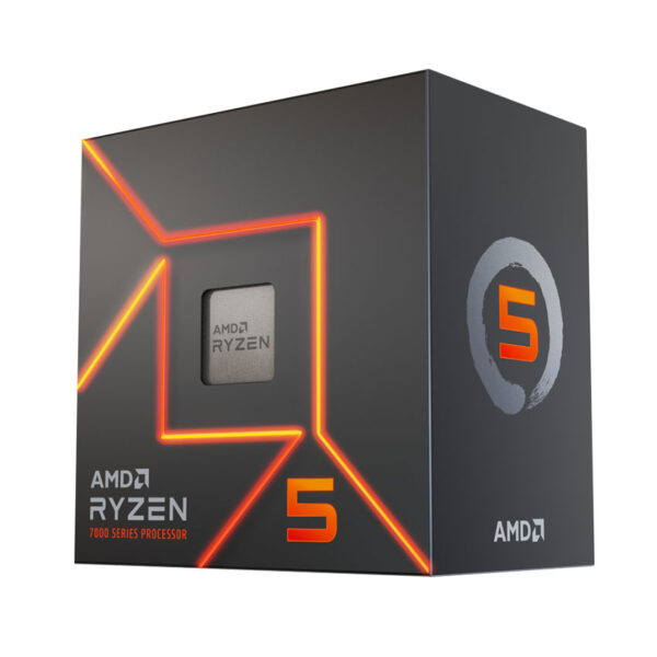 CPU AMD Ryzen 5 7600 (3.8 GHz Upto 5.1GHz / 38MB / 6 Cores, 12 Threads / 65W / Socket AM5)