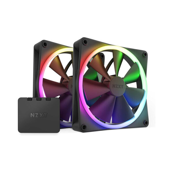 Fan Case Tản Nhiệt Fan NZXT F140 RGB Kèm Điều Khiển - 140mm RGB Black(Twin Starter)