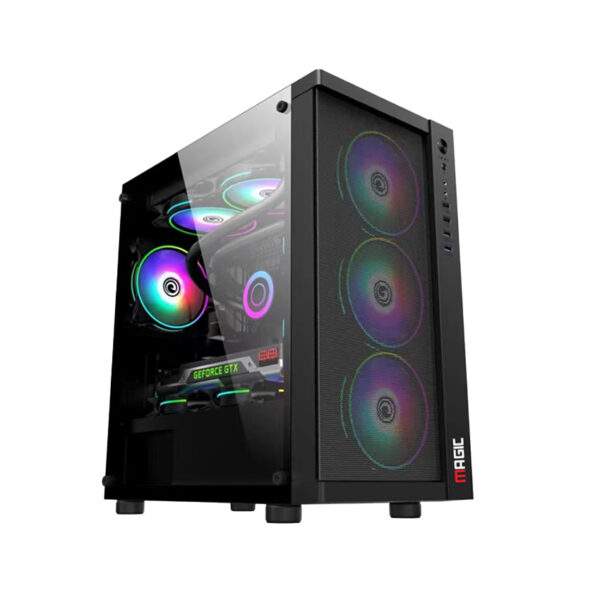 Vỏ Case MAGIC GM-01 BLACK (MATX/Mid Tower/Màu Đen/4fan)