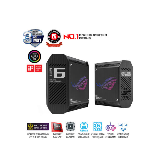 Bộ phát wifi mesh ASUS ROG Rapture GT6 (B-2-PK) chuẩn AX11000