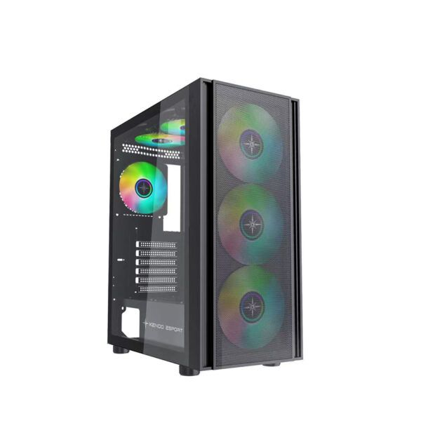 Vỏ case KENOO ESPORT EM700- 3F - Đen  (E-ATX/Mid Tower/3 Quạt)