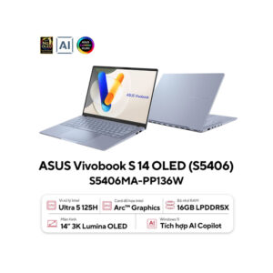 Laptop Asus VivoBook S14 OLED S5406MA-PP136W (Ultra 5 125H/16GB RAM/1TB SSD/14 3K/Win11/Xanh)