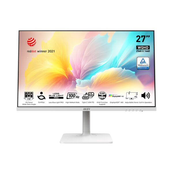 Màn hình MSI Modern MD272QXPW (27 inch/QHD/IPS/100Hz/1ms/Loa/USB-C 65W)