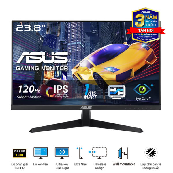 Màn hình ASUS VY249HGR (23.8 inch/FHD/IPS/120Hz/1ms)