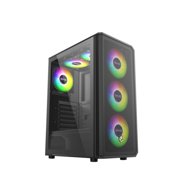 Vỏ Case VITRA CERES V309 BLACK 3FAN RGB (ATX/Màu Đen) - Cũ đẹp (Tray)