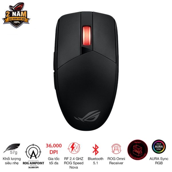 Chuột gaming Asus ROG Strix Impact III WL _ 90MP03D0-BMUA00