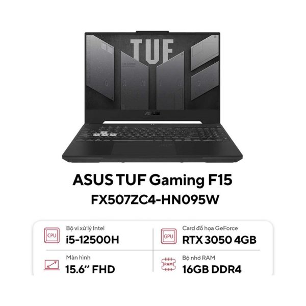 Laptop Asus Gaming TUF FX507ZC4-HN095W (Geforce RTX 3050 4GB/i5 12500H/16GB RAM/512GB SSD/15.6 FHD 144hz/Win11/Xám)