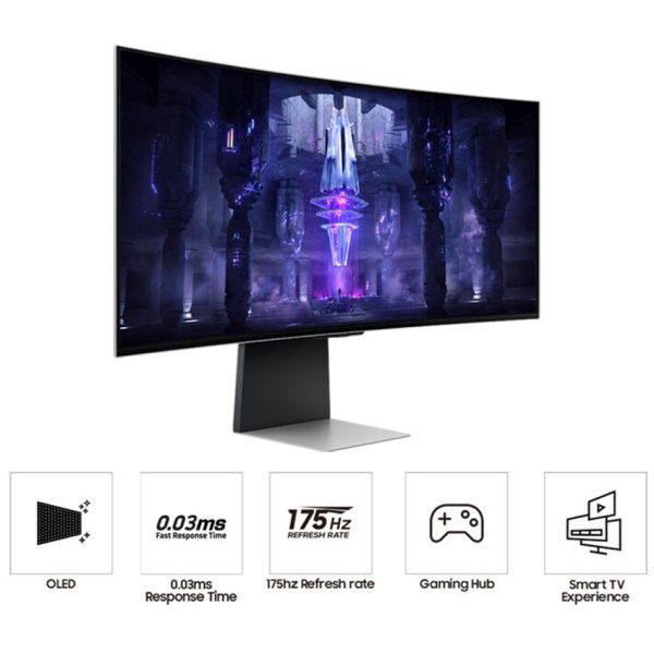 Màn hình Samsung Odyssey OLED G8 LS34BG850SEXXV (34 inch/WQHD/OLED/175Hz/0.03ms/Cong)