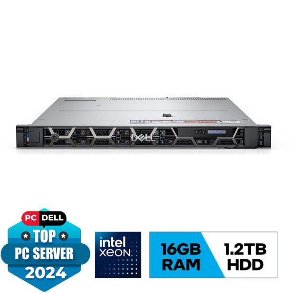 Server Dell PowerEdge R450 Silver 4310/ 16GB RDIMM, 3200MT/ 1.2TB HDD 10K/ iDRAC9/PERC H755/BC5720DP/600W/Bezel/DVDRW/No OS -42SVRDR450-702