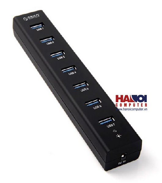 Bộ Chia USB Orico H7013-BK (Từ 1 Ra 7 Cổng chuẩn 3.0) Đen