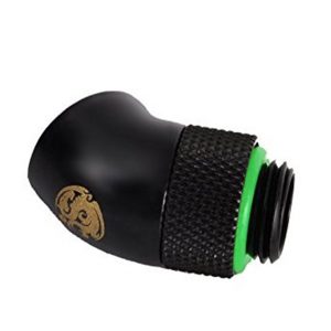 Fitting Bitspower Adapter 45* Male - Female Rotary Matt Black