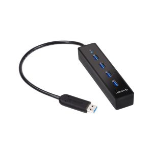 Bộ Chia USB Orico W8PH4 Từ 1 Ra 4 Cổng USB 3.0 Đen