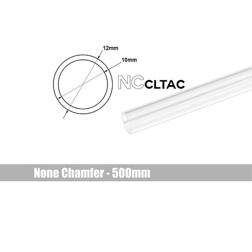 Bitspower None Chamfer Crystal Link Tube, 12mm OD, 500mm