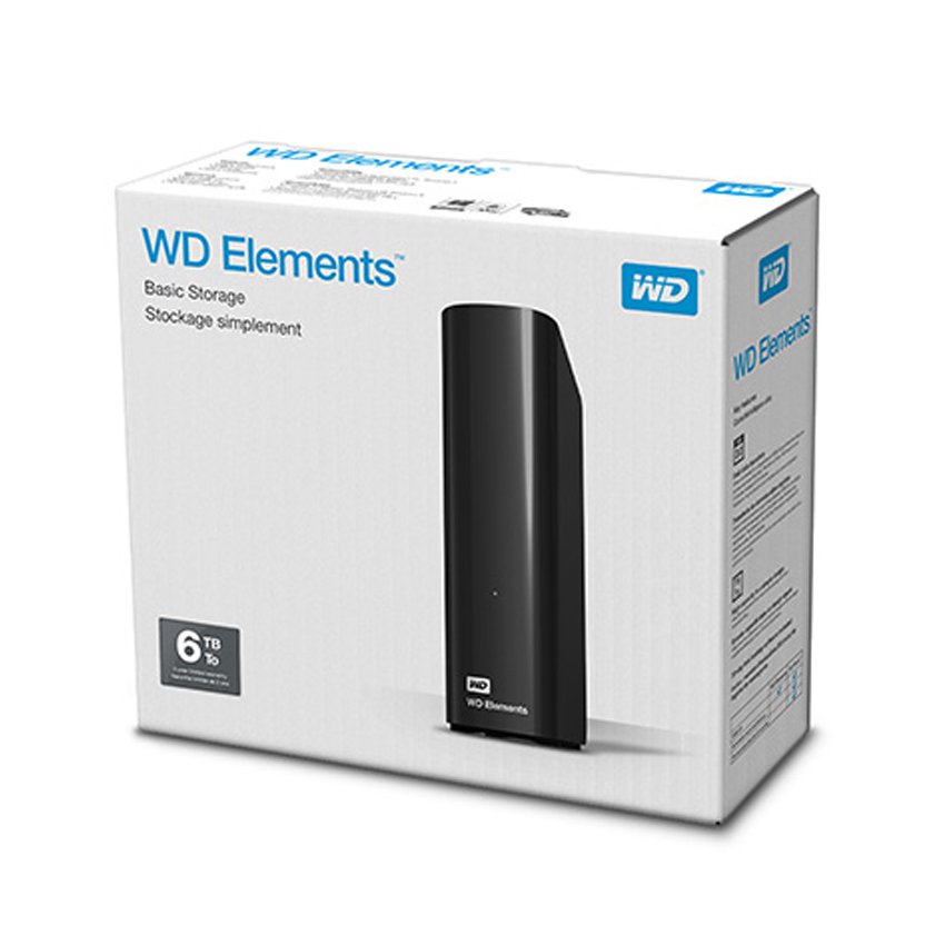 Ổ Cứng Di Động WD Element 6TB 3.5 inch USB 3.0 (để bàn) (WDBBKG0060HBK-SESN)