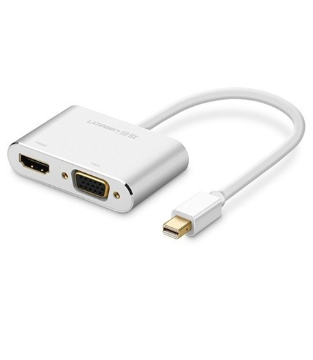 Cáp chuyển đổi từ Mini Displayport sang HDMI + VGA UGreen 20421 màu bạc