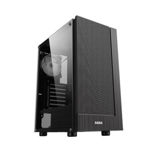 Vỏ Case SAMA 3301 (Mid Tower/Màu Đen/Mặt Lưới/Kèm sẵn 3 Fan)