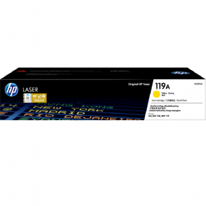 Hộp mực in HP 119A Ylw Original Laser - Màu vàng - Dùng cho máy in HP M155, MFP M182, MFP M183, M255nw, M255dw.