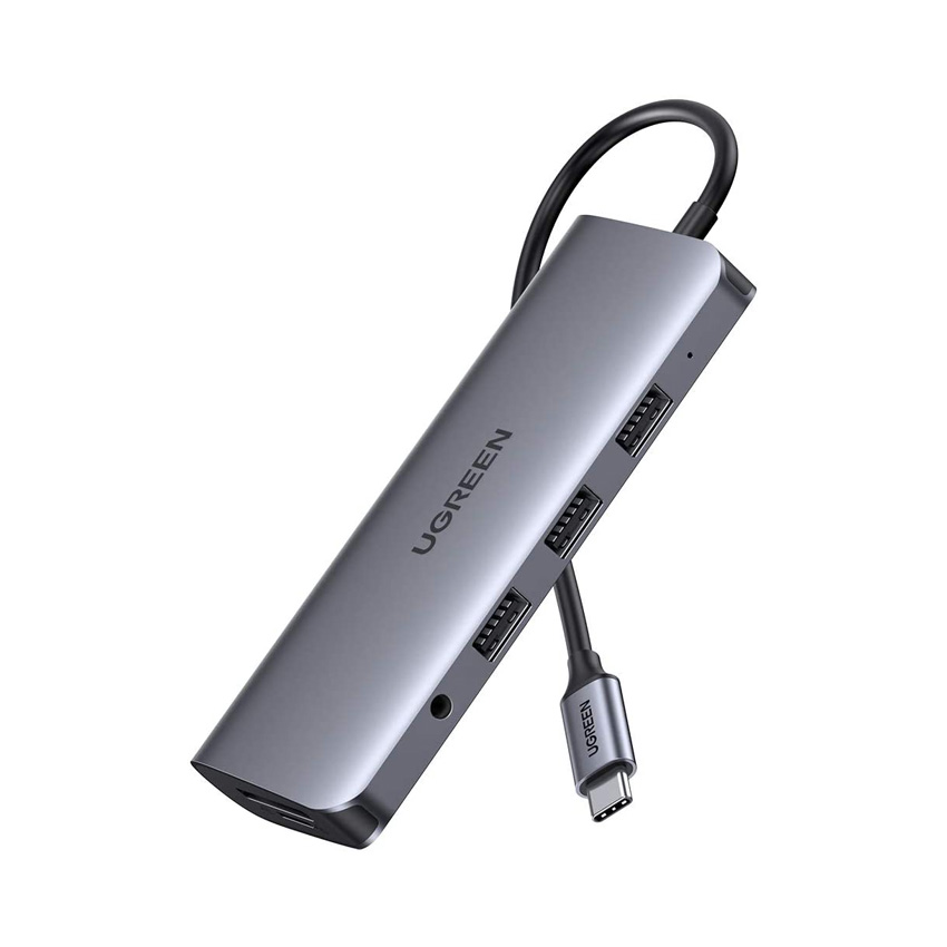 Cáp chuyển đổi từ Type C ra HDMI, VGA, 3.5mm, Lan, USB, Đọc Thẻ, Sạc USB C PD Ugreen 80133