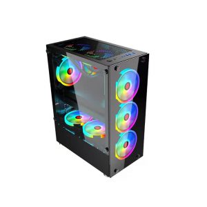 Vỏ Case XTech F8  (Mid Tower/Màu Đen/Kèm 4 Fan RGB)