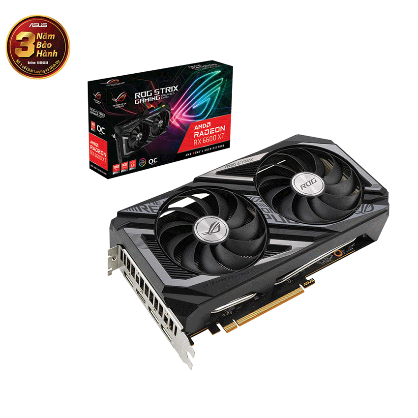 Card màn hình Asus ROG STRIX RX 6600 XT-O8G-GAMING