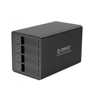 Hộp đựng 4 ổ cứng Orico 9548U3-BK Đen (Tương thích 3.5 inch và 2.5 inch)