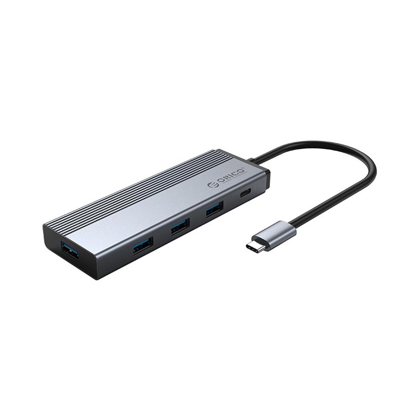 Cáp chuyển đổi 5 trong 1 Orico 5SXA-GY (Từ cổng TypeC sang 4 cổng USB 3.0, 1 cổng sạc PD)