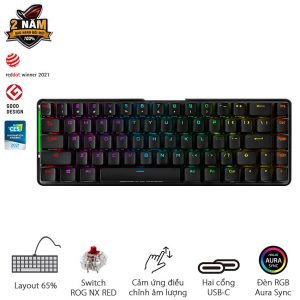 Bàn phím không dây Asus ROG Falchion NX Red sw (USB/RGB)