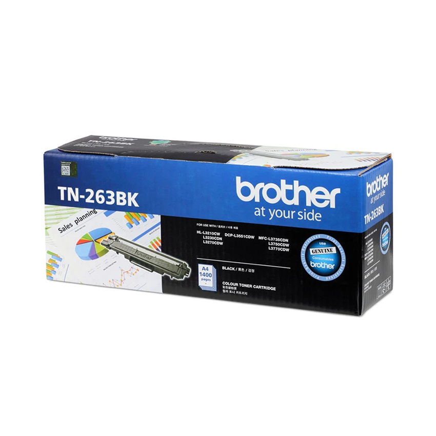 Hộp mực Brother TN-263BK - Dành cho máy HL-L3230CDN/ DCP-L3551CDW/ MFC-L3750CDW)