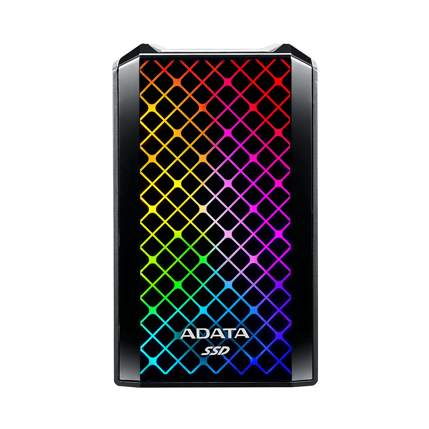 Ổ cứng di động SSD 512GB Adata ASE900G màu đen Led RGB (ASE900G-512GU32G2-CBK)