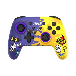 Tay cầm chơi game IINE Splatoon 3 cho Nintendo Switch/Switch Lite/Switch OLED ,Màu Tím Pha Vàng