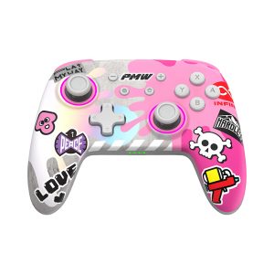 Tay cầm chơi game PMW (IINE) Splatoon 3 cho Nintendo Switch/Switch Lite/Switch OLED ,Màu Hồng (không hỗ trợ NFC)
