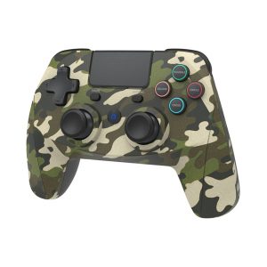 Tay cầm chơi game Playmax Wireless Controller - Cho PS4/PC, Màu Xanh Camo