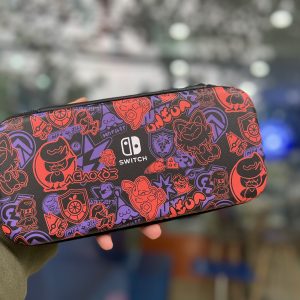 Bao đựng bảo vệ máy Nintendo Switch hoạ tiết Đen/Đỏ Pokemon