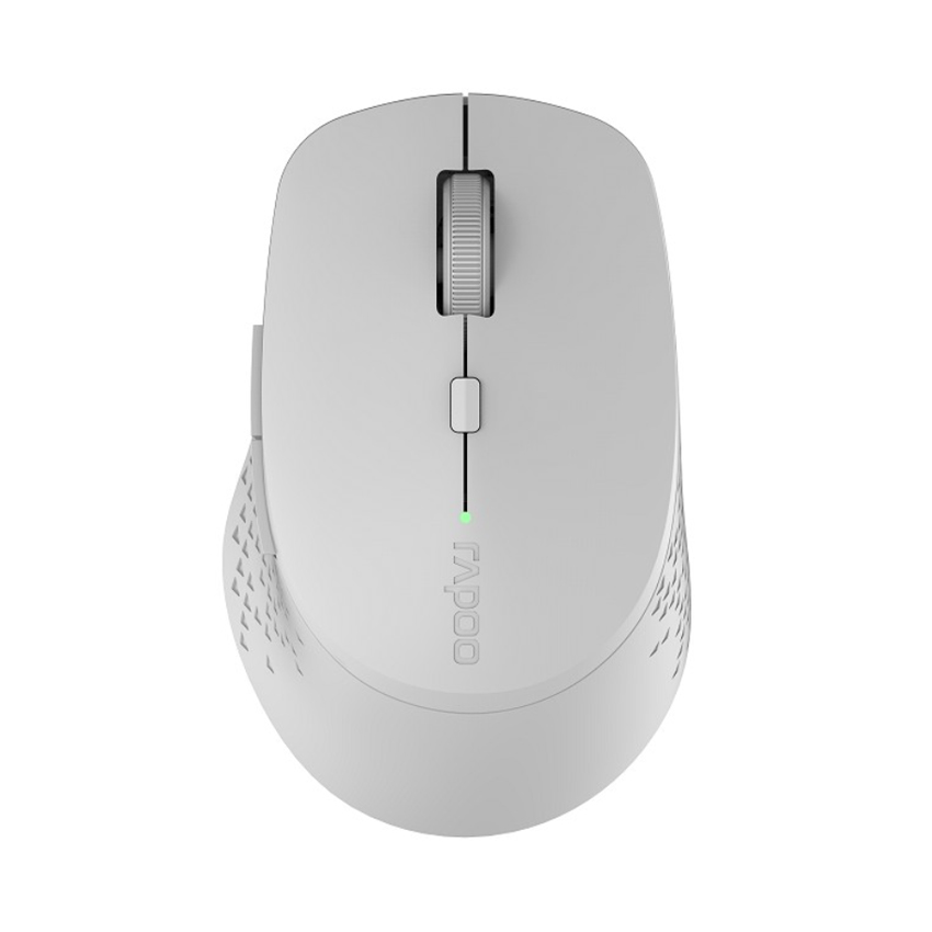 Chuột không dây Rapoo M300 Silent màu xám trắng (Wireless, Bluetooth)