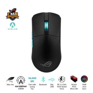Chuột không dây Gaming ASUS ROG HARPE ACE AIM LAB Black (P713 Bluetooth/Wireless/USB/RGB)