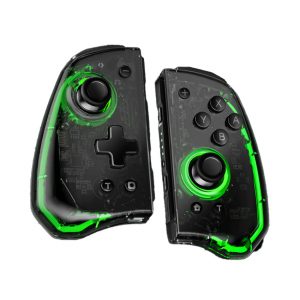 Tay cầm chơi game không dây IINE Elite-Plus Joypad No Drifting Có Đèn Cho Nintendo Swtich/Lite/OLED màu trong suốt đen