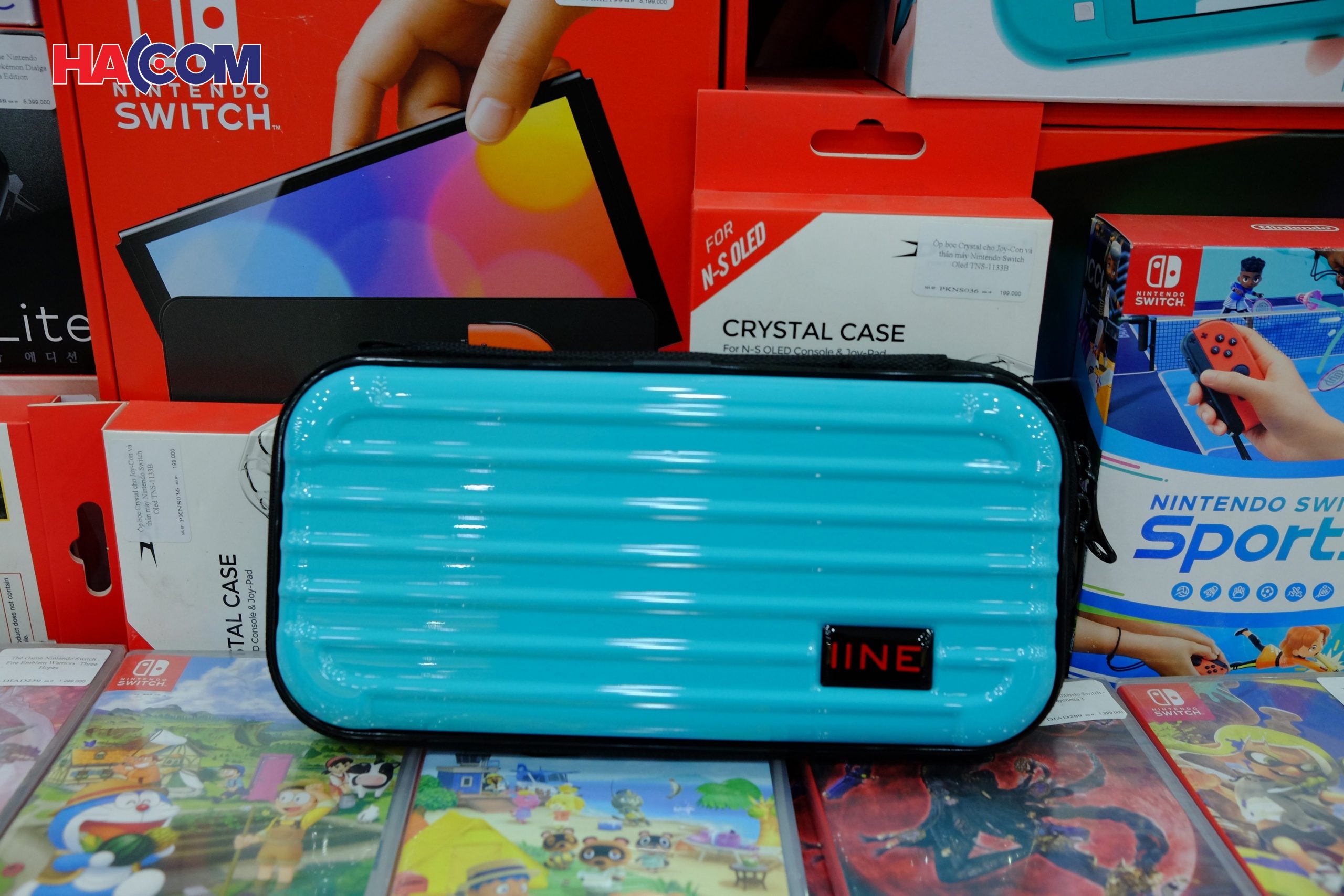 71383_bao_dung_bao_ve_may_nintedo_switch_lite_nhua_cung_eva_mau_xanh_ngoc_iine_l255_01-1 Bao đựng bảo vệ máy Nintedo Switch Lite nhựa cứng EVA màu xanh ngọc IINE L255