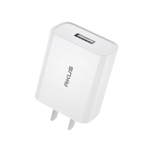 Củ sạc Akus CB42  - 01 cổng USB Type A - Màu trắng
