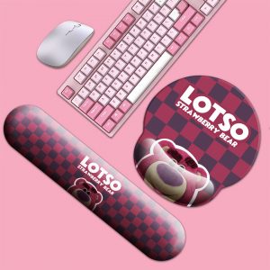 Combo kê tay bàn phím chuột Lotso Strawberry Bear